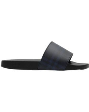 Burberry Checked Slip-On Slides - Multicolour