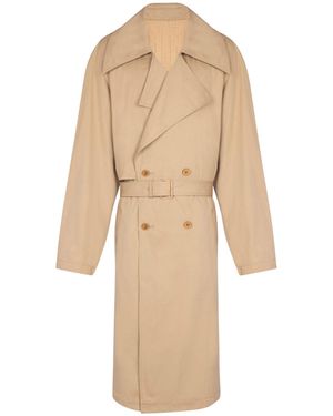 Balmain Cotton Canvas Trench Coat - Natural