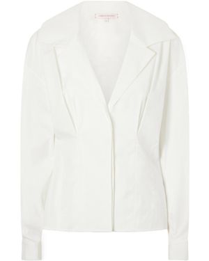 Carolina Herrera Loose Puffed-Sleeve Shirt - White
