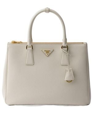 Prada Galleria Large Saffiano Leather Bag - Natural