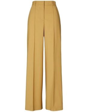 Tory Burch Pleated Wide-Leg Pants - Yellow
