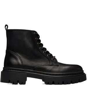 STAUD Henry Combat Ankle Boots - Black