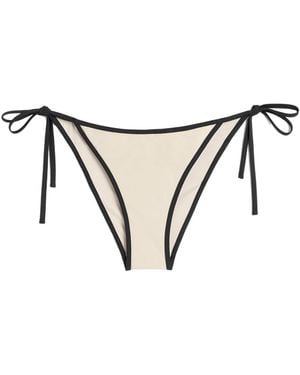 TOTEME Contrasting-Trim Side-Tie Bikini Bottoms - Multicolor