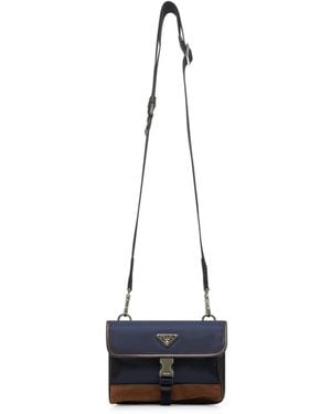 Prada Logo Plaque Foldover Top Wallet - White