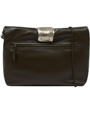 STAUD Cuff Rolled Zipped Clutch Bag - Black
