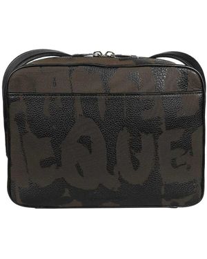 McQueen Mozart Leather Crossbody Bag - Black