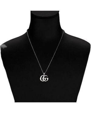 Gucci Gg Marmont Pendant Necklace - Black