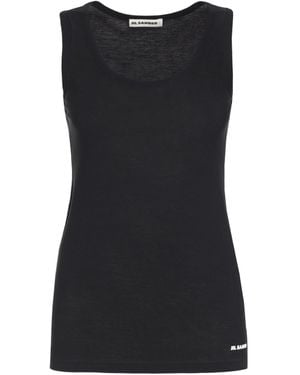Jil Sander Round-Necked Vest - Black