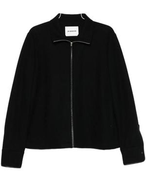 Jil Sander Zip-Up Knitted Cardigan - Black
