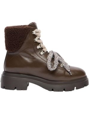 Stuart Weitzman Hudson Lite Lace-Up Bootie - Brown