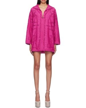 Valentino Lace Dress - Pink