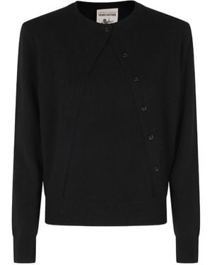 Semicouture Crew-Neck Sweater - Black