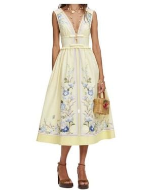 Self-Portrait Floral Cotton Midi Dress - Multicolor