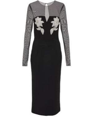 Rebecca Vallance Ginevra Embellished Midi Dress - Black