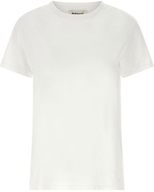 AURALEE Seamless Crew Neck T-Shirt - White