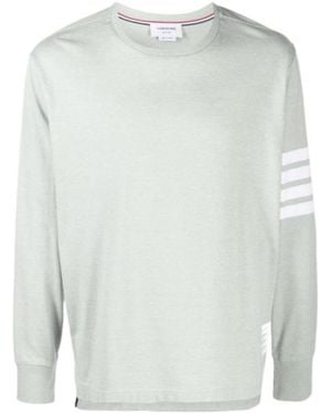 Thom Browne 4-Bar Crew-Neck Sweatshirt - Grey