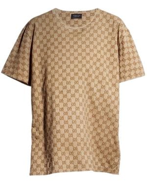 Gucci Printed Cotton T-Shirt - Natural