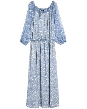 Weekend by Maxmara Patterned Georgette Dress - Blue
