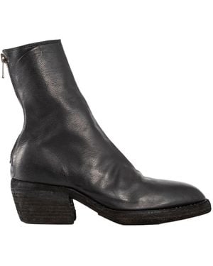 Guidi Zippered Short Boots - Black