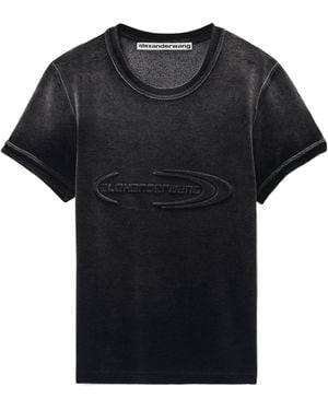 Alexander Wang Baby T-Shirt Washed Nickel - Black
