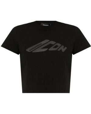 DSquared² Logo-Print T-Shirt - Black