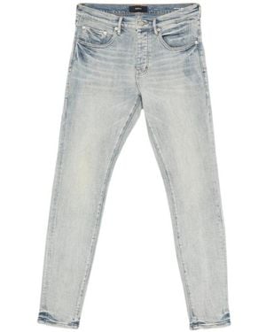 Purple Brand Acid-Wash Straight Leg Jeans - Blue