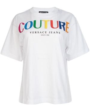 Versace Jeans Couture Logo-Print T-Shirt - White