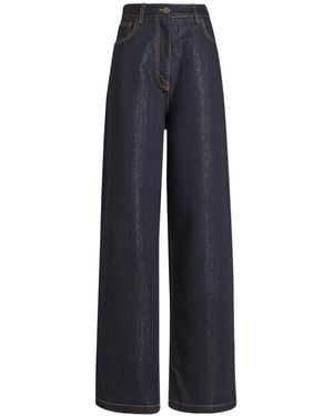 Etro Stitched Wide-Leg Jeans - Blue