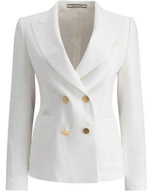 Tagliatore Double-Breasted Tailored Jacket - White