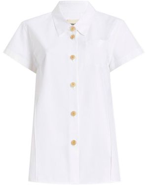 KHAITE Button Keefe Top - White