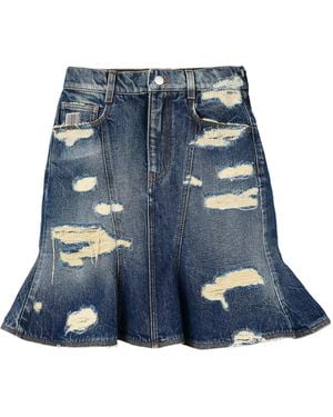 Marc Jacobs The Rip And Repair Fluted Mini Skirt - Blue