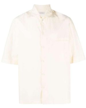 Lemaire Short-Sleeve Cotton Shirt - White