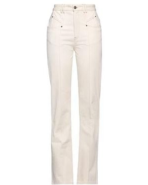 Isabel Marant High-Waisted Straight-Leg Trousers - White