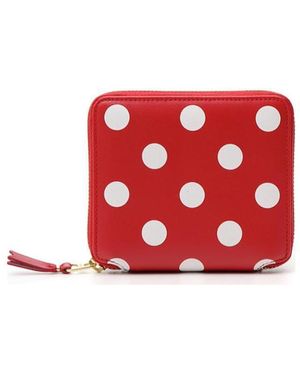 Comme des Garçons Comme Des Garçons Wallet Polka-Dot Zip-Around Wallet - Red