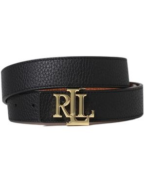 Ralph Lauren Lauren Logo-Buckle Fastened Reversible Belt - Black