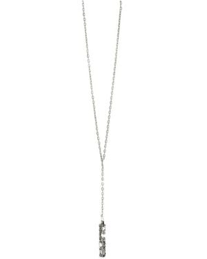 Celine Square Pendant Necklace - White