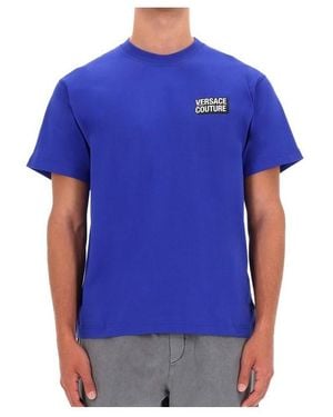 Versace Jeans Couture Logo Patch T-Shirt - Blue