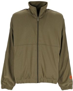 Heron Preston Logo Patch Zip-Up Jacket - Green