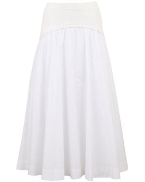Jonathan Simkhai Ovie Midi Skirt - White