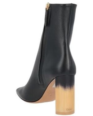 Chloé Minimal Square-Toe Ankle Boots - Black