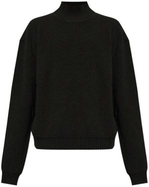 Rick Owens Turtleneck Knitted Jumper - Black