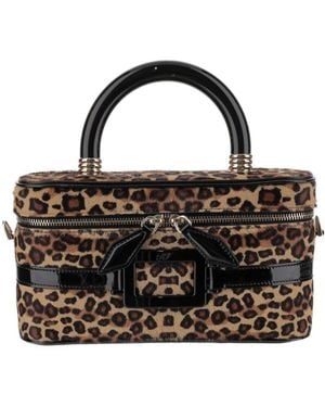 Roger Vivier Leopard-Printed Bag - Black