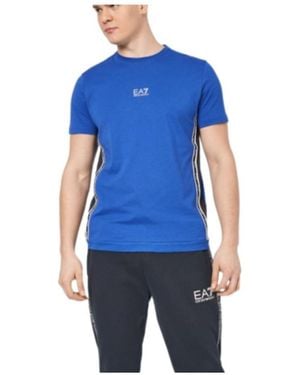Emporio Armani Short-Sleeved T-Shirt With Round Neck And Short Sleeves - Blue