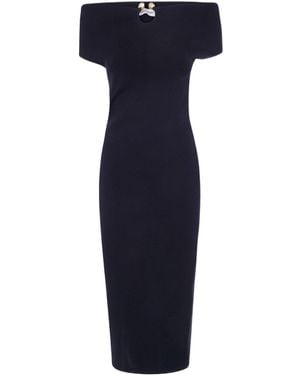 Alberta Ferretti Slit-Detail Dress - Blue