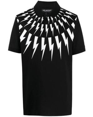 Neil Barrett Short-Sleeved Polo Shirt - Black