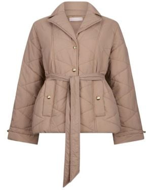 Liu Jo Quilted Belted Jacket - Brown