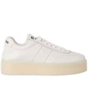 Miu Miu Flatform Sneakers - White
