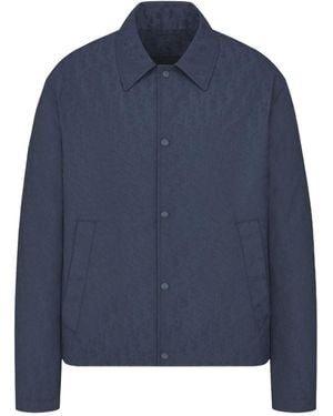 Dior Homme Jacquard Button-Up Jacket - Blue