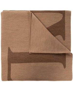 Lanvin Logo Scarf - Brown