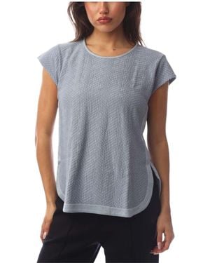 Emporio Armani Roundneck Capsleeve Top - Blue